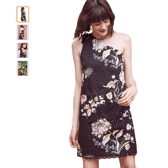 NWT ANTHROPOLOGIE Maeve Ashbury One shoulder Dress - Picture 7 of 12